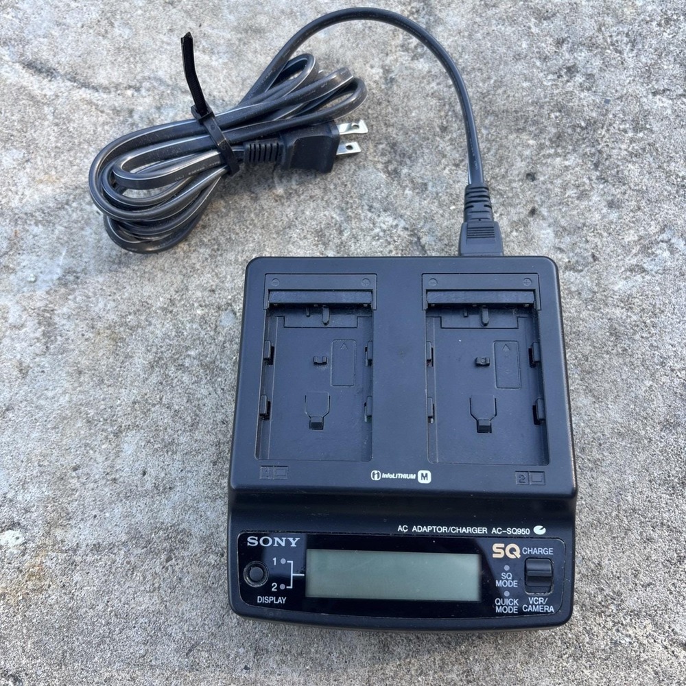 Sony AC Power Adapter Dual Battery Charger AC-SQ950 OEM Tested